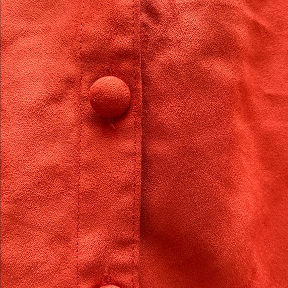 MARC NEW YORK ANDREW MARC faux suede orange top, S - Picture 5 of 8